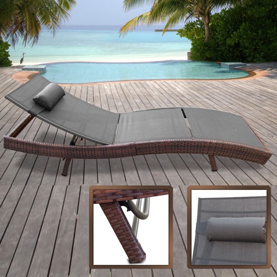 Lettino Prendisole in PolyRattan