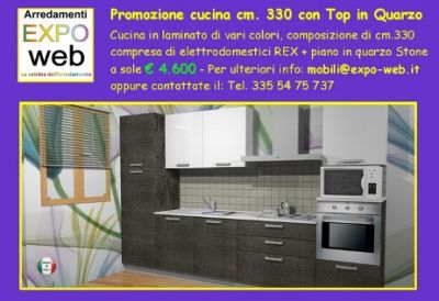 Straordinaria offerta- Cucina completa di piano in quarzo a prezzi scontatissimi