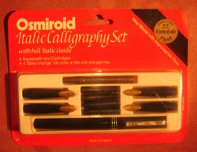 PENNA STILOGRAFICA DA COLLEZIONE "OSMIROID ITALIC CALLIGRAPHY SET" CONFEZIONE SIGILLATA