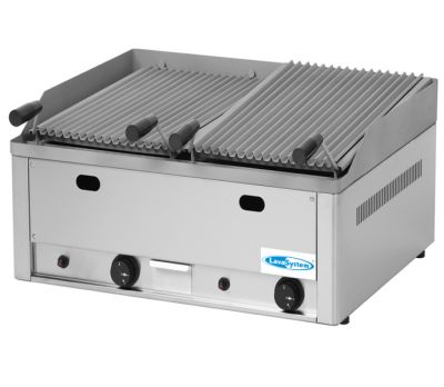 GRIGLIA PIETRA LAVICA A GAS DOPPIA PIASTRA