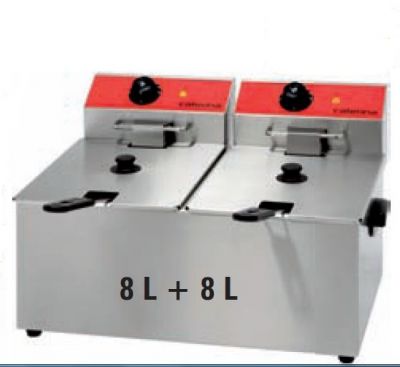 FRIGGITRICE PROFESSIONALE ELETTRICA 8 + 8 LT