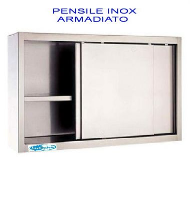 PENSILE ARMADIATO INOX 1000x400x600h.
