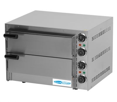 FORNO PIZZA CON PIANI REFRATTARI A DOPPIA CAMERA