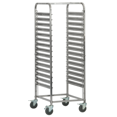 CARRELLO PORTA TEGLIE IN ACCIAIO INOX