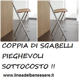 COPPIA DI SGABELLI PIEGHEVOLI SOTTOCOSTO !!