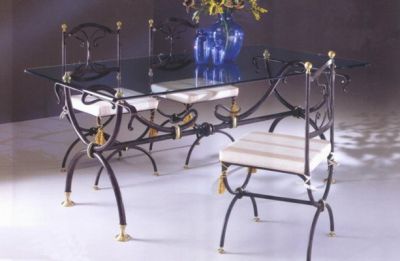 Tavolo e sedia in ferro pieno nuovo