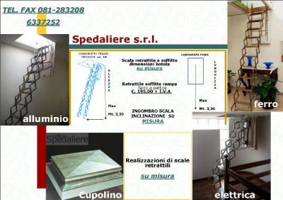 SCALA RETRATTILE A SOFFITTO REALIZZAZIONI PERSONALIZZATE SU MISURA ANCHE  CON AZIONAMENTO ELETTRICO