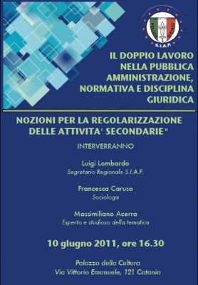 Convegno gratuito sul doppio lavoro dei pubblici dipendenti