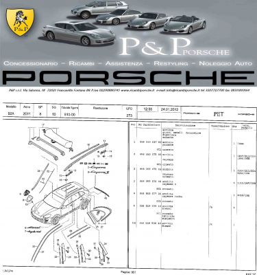 RICAMBI PORSCHE CAYENNE 958 DAL 2011 AD OGGI