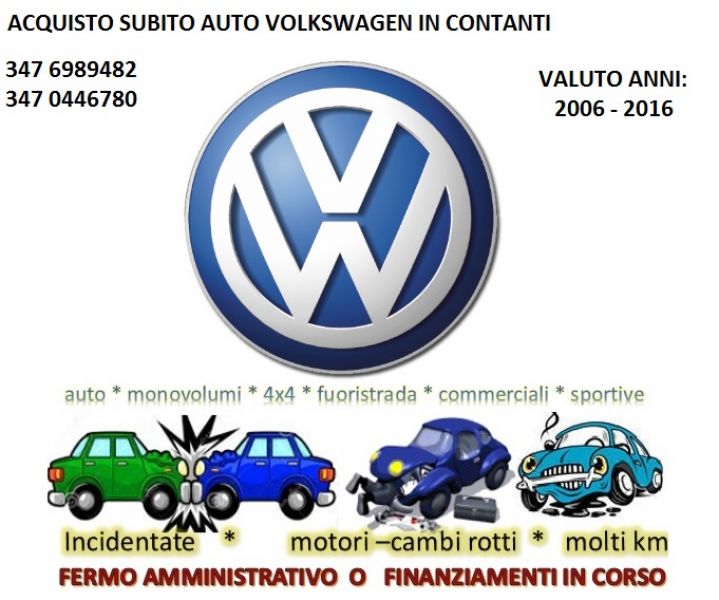 Volkswagen incidentate o rotte ritiro ovunque