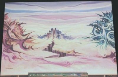 Dipinto paesaggio astrale del pluripremiato maestro Cordaro.