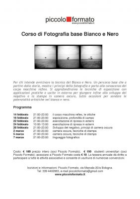 Corso Base di Fotografia Bianco e Nero