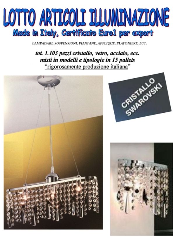 Vendo stock articoli illuminazione