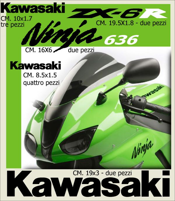  Kit Adesivi KAWASAKI Ninja 30 � 289 Visite 