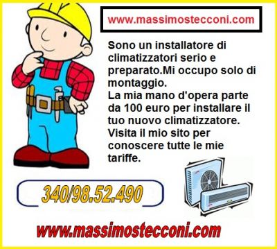 CLIMATIZZATORE SOLO MANO D'OPERA PER MONTAGGIO ROMA