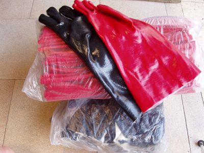 Guanti da lavoro in gomma a mezza manica