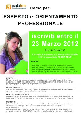 CORSO PER ESPERTO IN ORIENTAMENTO  PROFESSIONALE