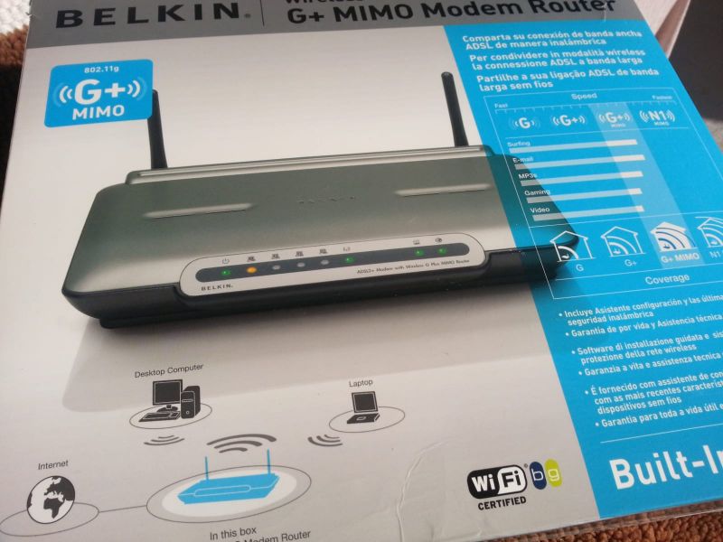 Modem Belkin  adsl2+ wireless 