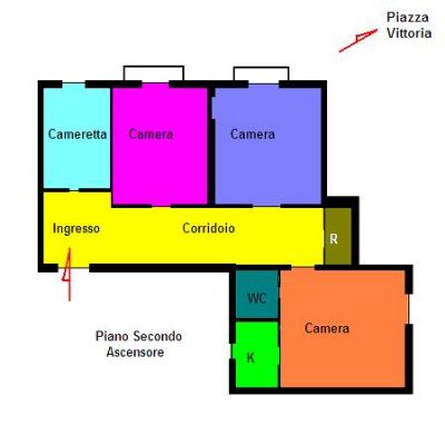 Affittasi appartamento Napoli P.zza Vittoria 4vani..Casain immobiliare 081200198