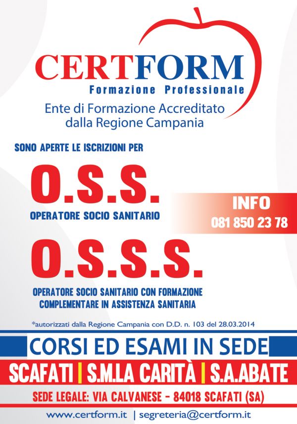 Corsi O.S.S. - O.S.S.S. Autorizzati dalla Regione Campania