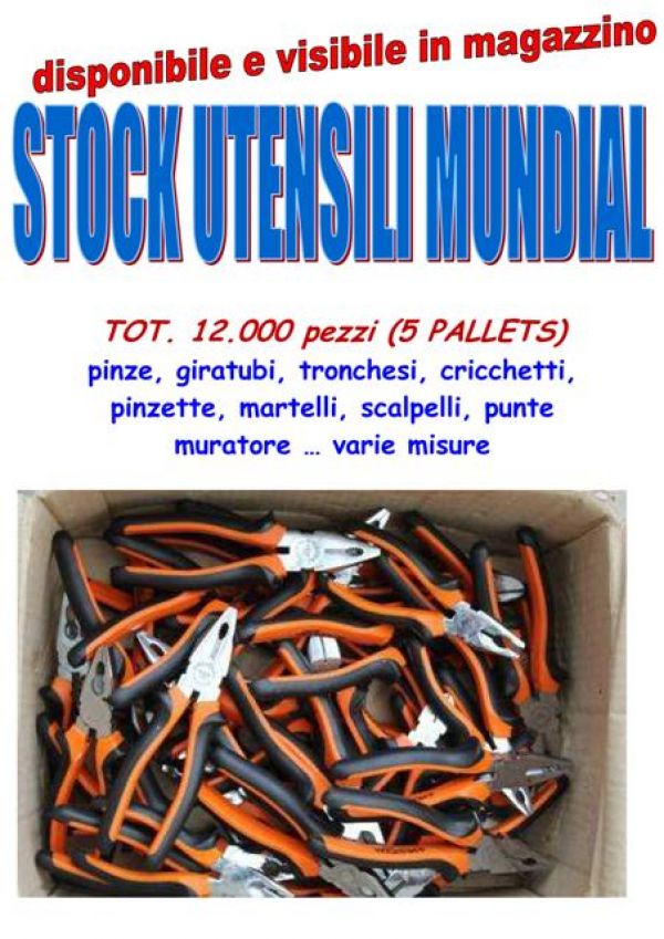Stock utensileria Mundial 12000 pezzi