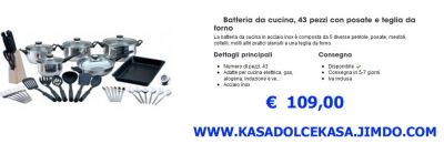 BATTERIA ACCIAIO INOX 43 PEZZI