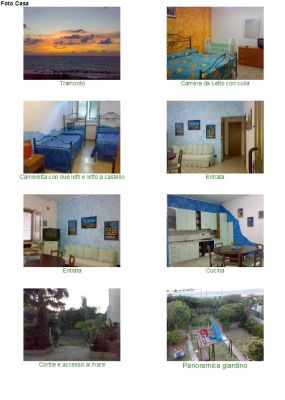 Casa Vacanza posta direttamente sul mare a Capo d'Orlando