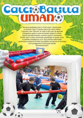 Noleggio Calcio Balilla Umano 