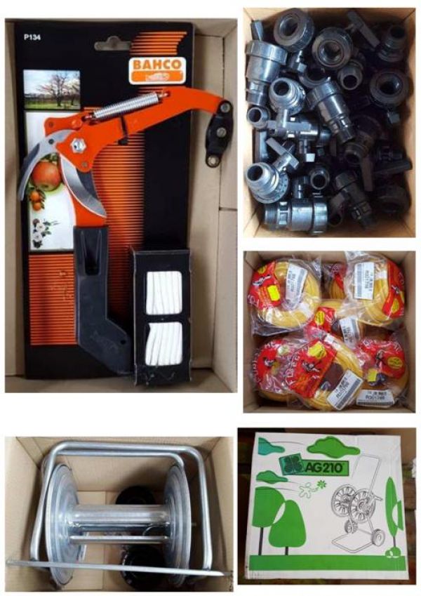 Stock attrezzature, ferramenta, giardinaggio e agricoltura