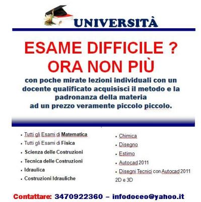 Ripetizioni Universitarie Ingegneria