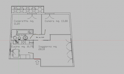 Luminoso trilocale ad usmate