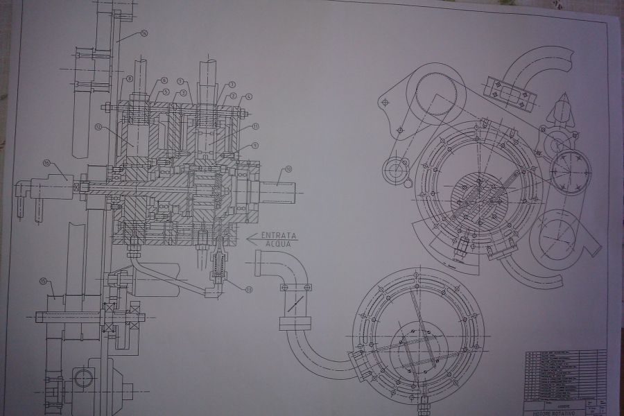 Motore a palette centrifughe ad idrogeno bifuel
