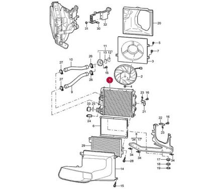 RADIATORE SINISTRO PORSCHE  BOXSTER 987
