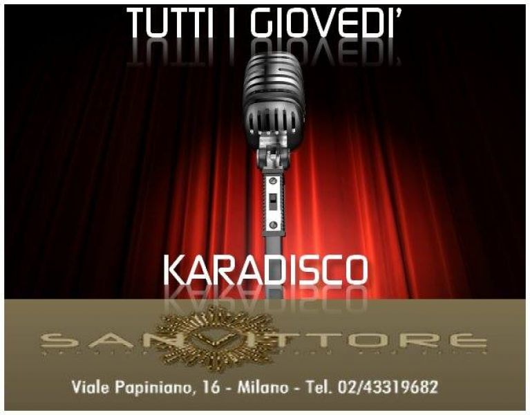 'Karadisco' il karaoke di Sanvittore