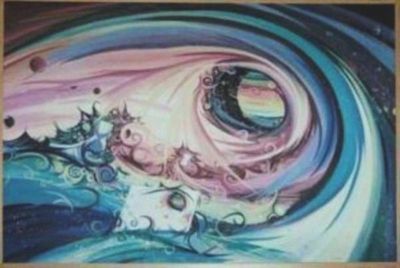 Vendesi straordinario dipinto curvatura spazio-tempo del maestro Cordaro