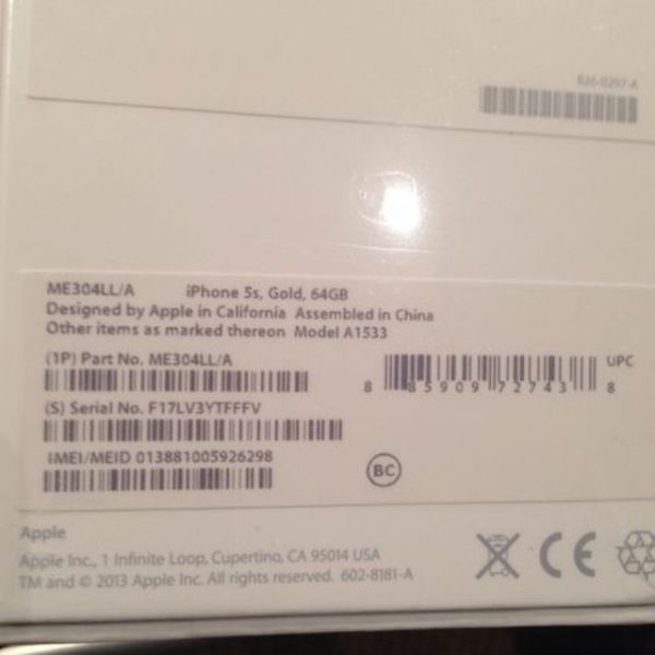 Apple Iphone 5S Gold 64GB ITALIA