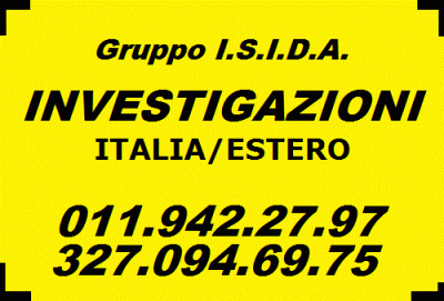 GRUPPO I.S.I.D.A. AGENZIA INVESTIGATIVA INFEDELTA',ASSENTEISMO DIPENDENTI,AMICIZIE,ANTIDROGA,