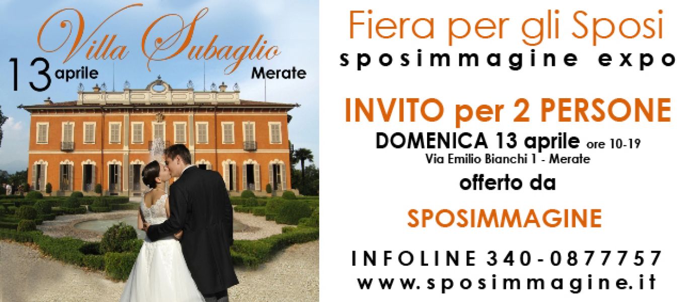 Fiera per gli sposi 13 aprile a Merate Villa Subaglio ingresso e buffet gratis