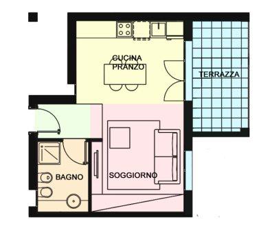 MONOLOCALE MODERNO PER GIOVANI