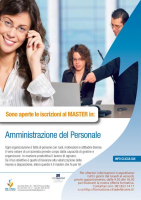 Aperte le iscrizioni al Master in Amministrazione del Personale