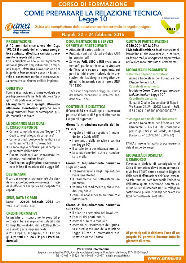 Come preparare la relazione tecnica - Legge 10