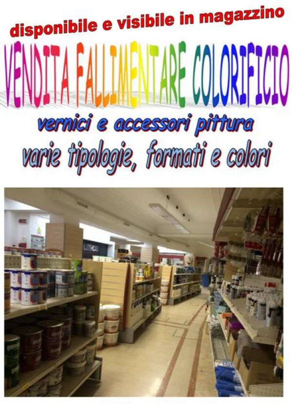 Stock vernici e accessori per pittur