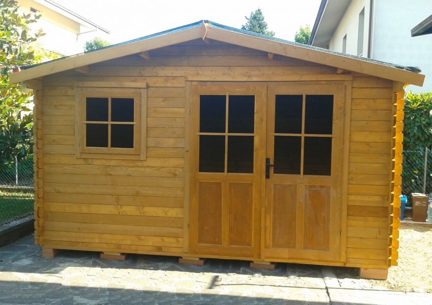 Casetta in legno da giardino block house