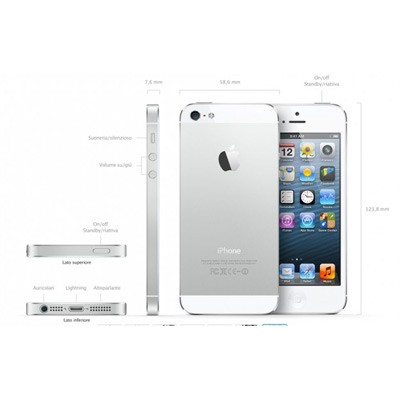  apple iphone 5 16gb bianco me040j/a md298b/a originale os 7.1 