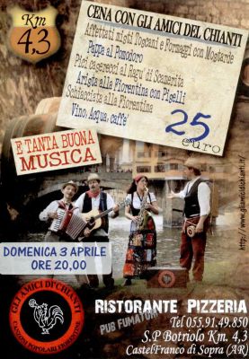 GLI AMICI DI' CHIANTI - CANZONI POPOLARI FIORENTINE - RISTORANTE KM 4,3 