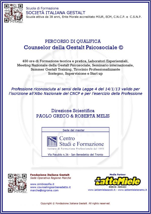 Counselor ai sensi della L. 4