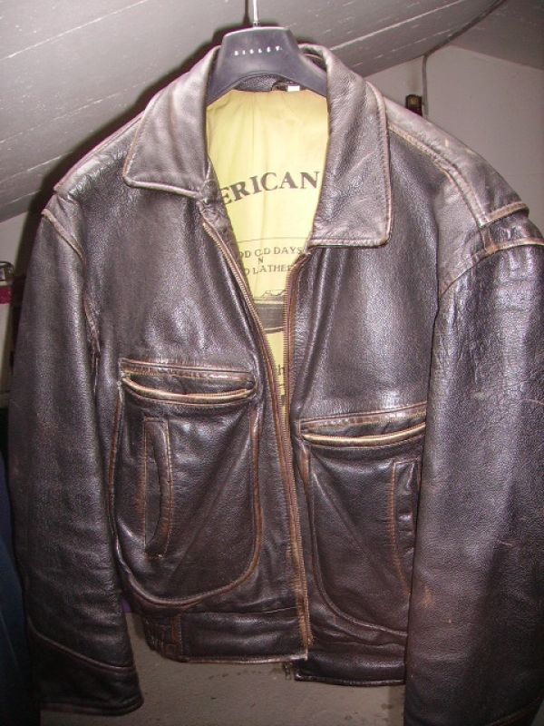 Giubbino marrone  pelle  