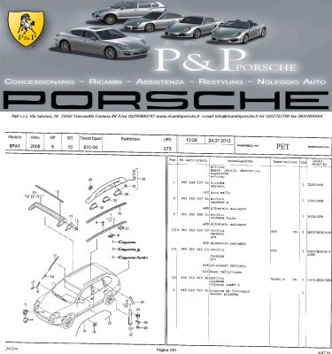 RICAMBI PORSCHE CAYENNE 957 DAL 2007 AL 2010