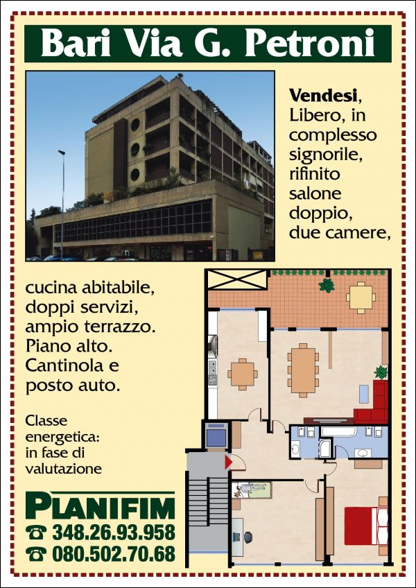 Rifinito 4 vani terrazzo via g. petroni