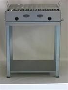 Barbecue 2 fuochi in acciaio inox a gpl